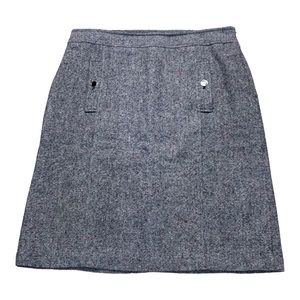 TALBOTS classic Black speckled wool blend skirt .‎ Sz 14
